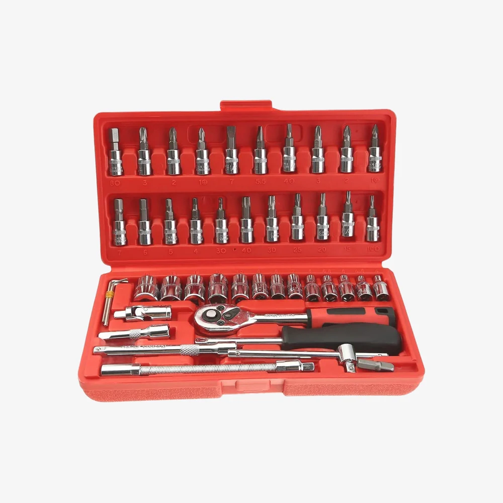 1/4 Inch Square Drive Socket Set - 46 in 1 Pcs Tools Kit (Screwdriver Kit) - Image 5