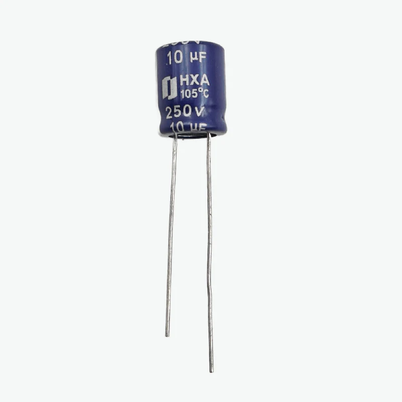 10uF 250V Radial Electrolytic Capacitor - Through Hole Package