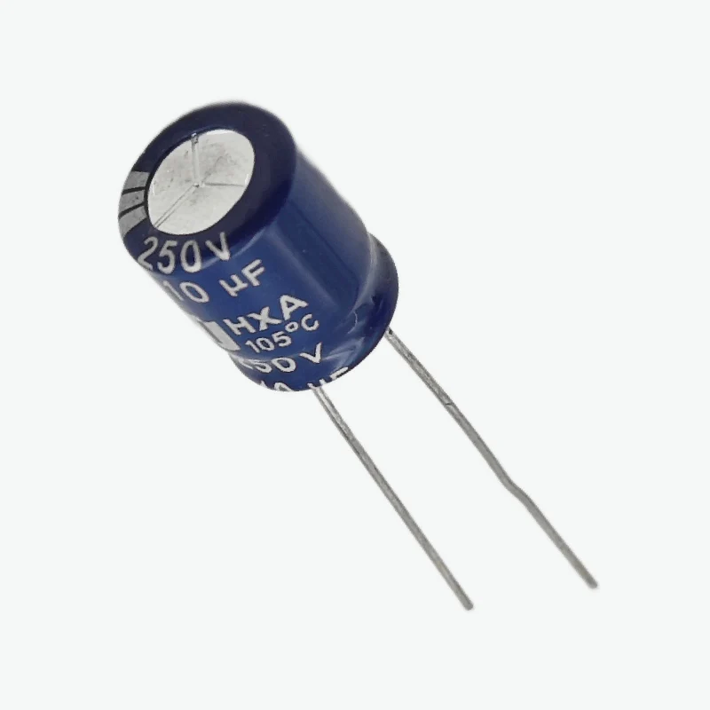 10uF 250V Radial Electrolytic Capacitor - Through Hole Package - Image 2