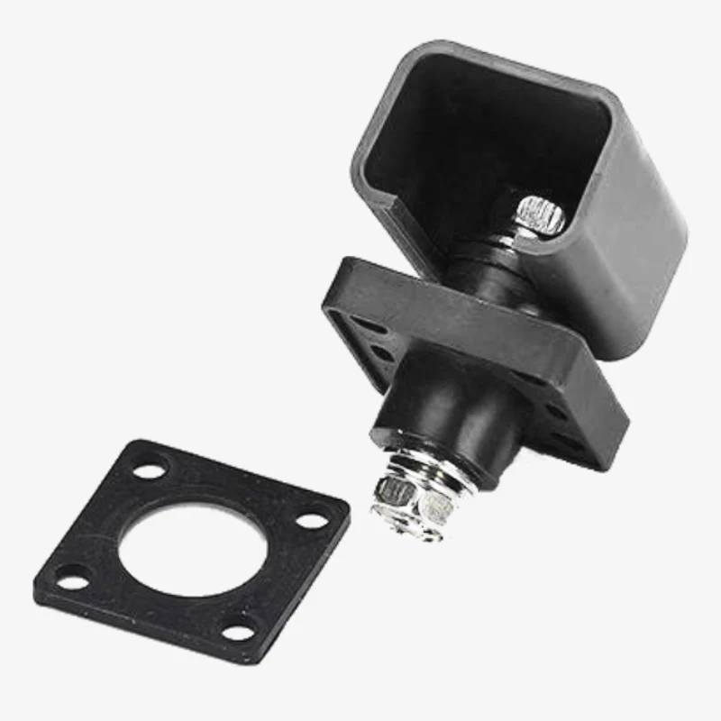 120A Copper Bolt Type Double Threaded Square Battery Terminal - Black - Image 3