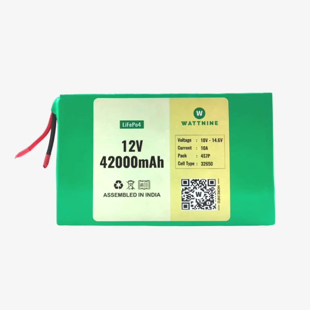 WATTNINE® 12.8V 42Ah Rechargeable Lithium Ion (LifePo4) Battery Pack with 3 year Warranty - Image 2