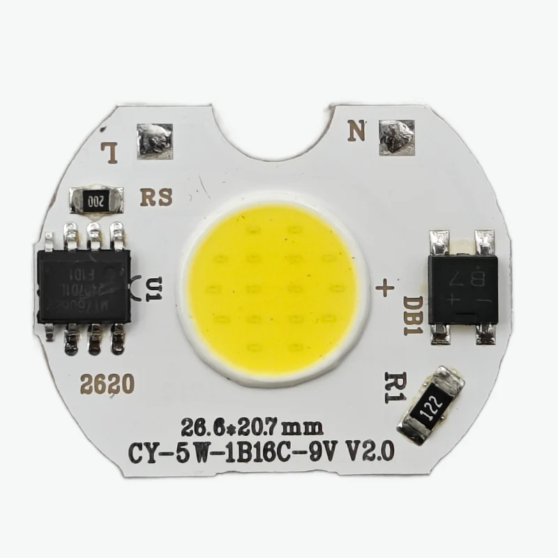 5W LED 220V AC chip - High Power Cool White Round COB Light 300mA - Image 2