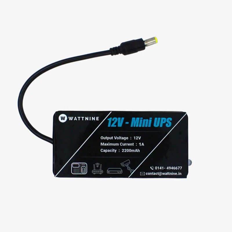 12V Mini UPS for WiFi Router and CCTV Camera - 12V 1A 2200mah - Image 3