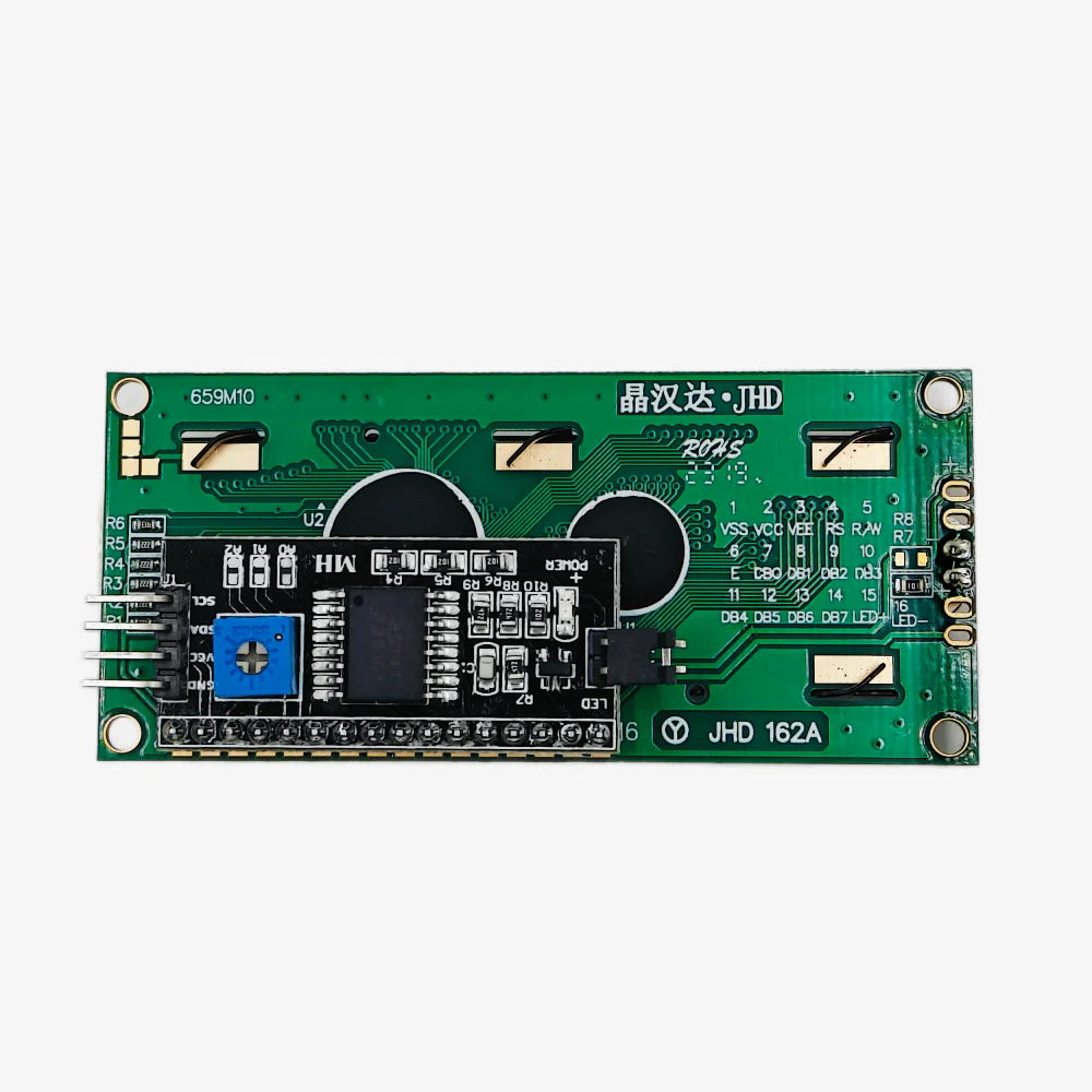16x2 LCD Display (Green Backlight) with IIC/I2C Interface - Image 3
