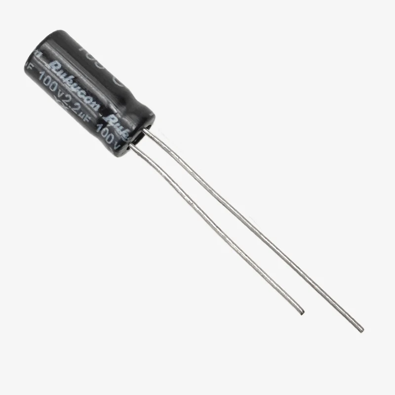 2.2uF 100V Radial Electrolytic Capacitor - Through Hole Package - Image 2