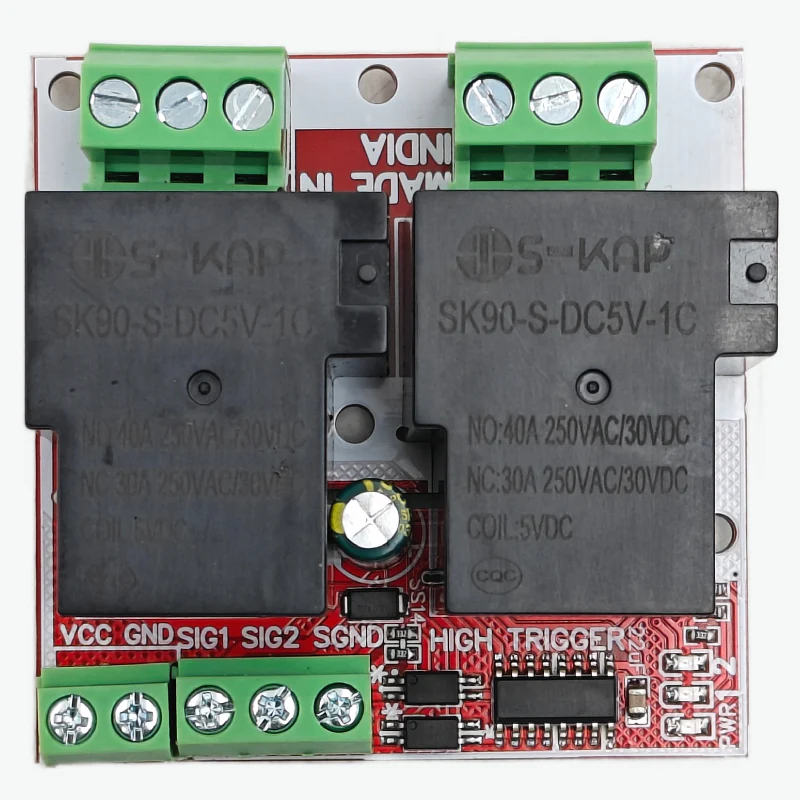 2 Channel Relay Module 5V 40A/30A High and Low Level Trigger Relay Control Module - Image 2