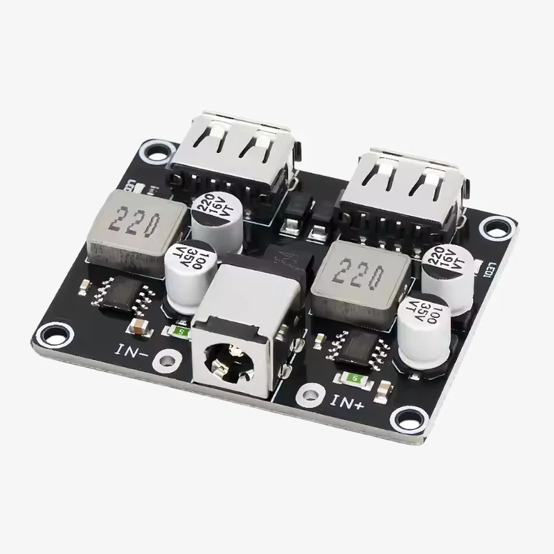 2-Channel USB QC3.0 QC2.0 DC-DC Buck Converter Charging Step-Down Module 6-32V 9V 12V 24V to Fast Quick Charger Circuit Board - Image 2