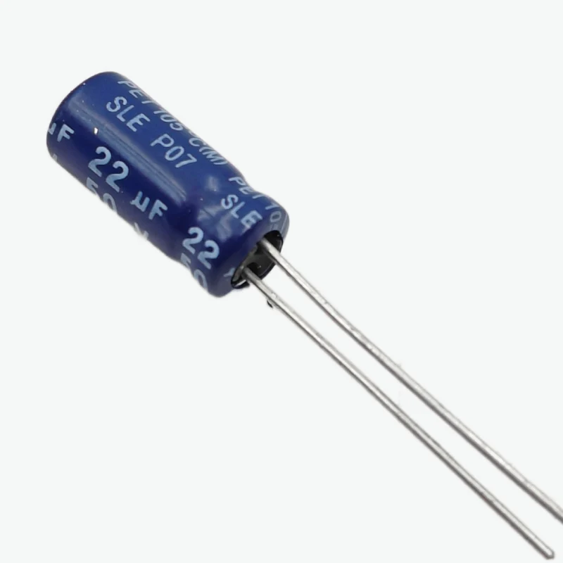 22uF 50V Radial Electrolytic Capacitor - Through Hole Package - Image 2