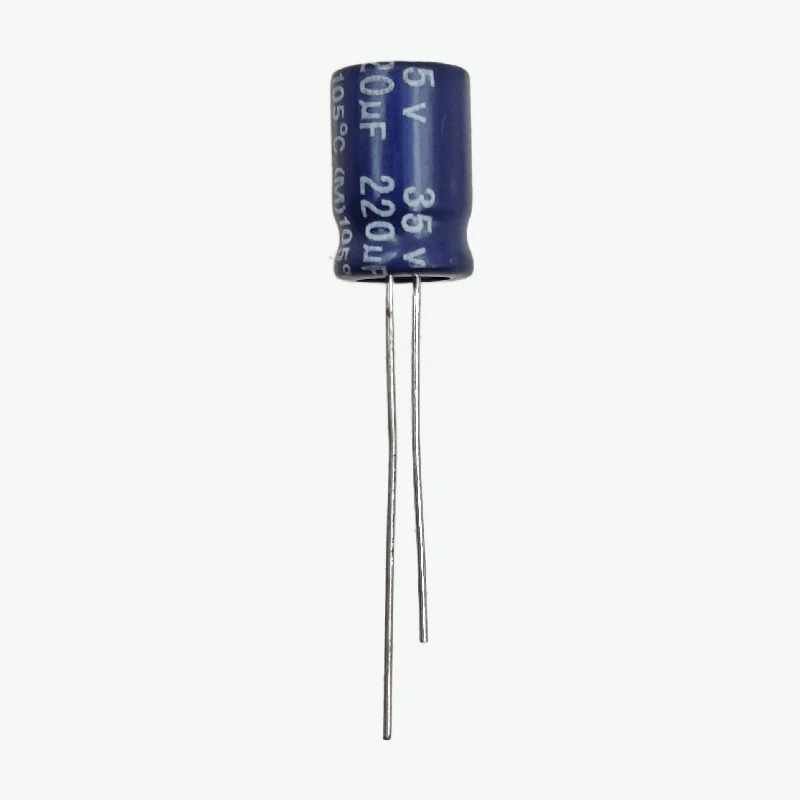 220uF 35V Radial Electrolytic Capacitor - Through Hole Package