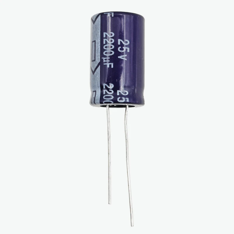 2200uF 25V Radial Electrolytic Capacitor - Through Hole Package