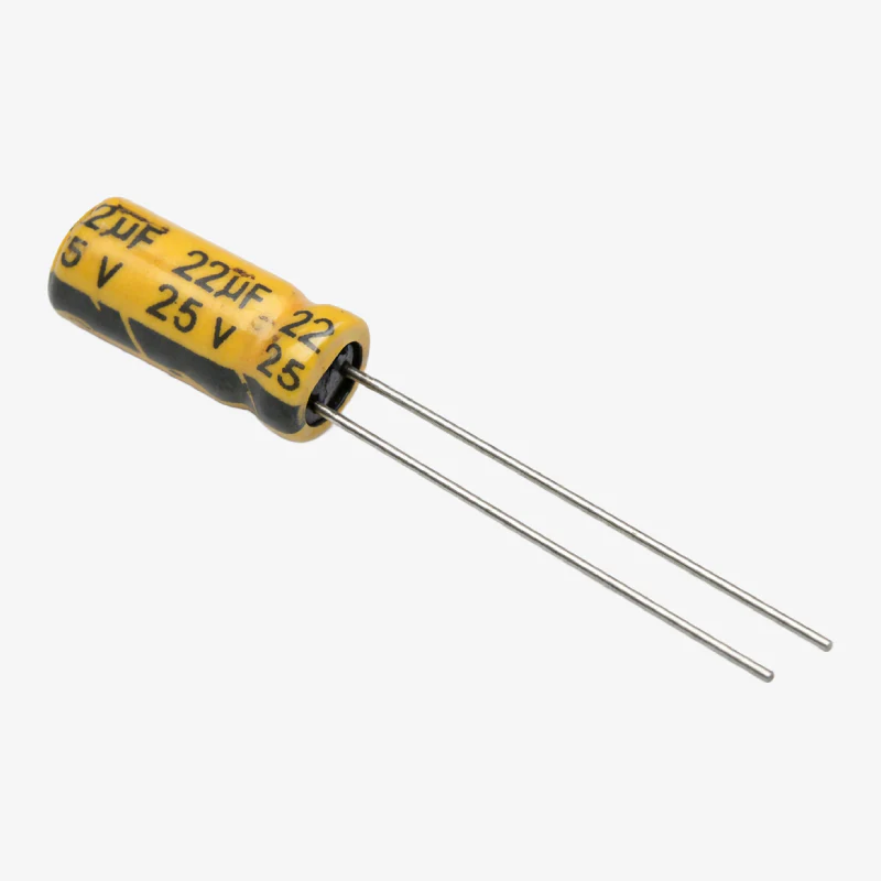 22uF 25V Aluminum Radial Electrolytic Capacitor - Through Hole Package - Image 2