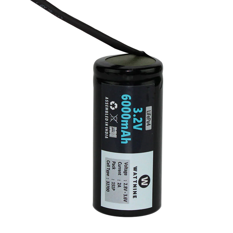 WATTNINE® 3.2v 6Ah LFP Cell with BMS and 2 Pin JST Connector - Image 3