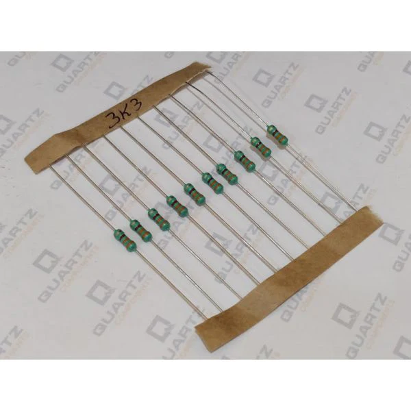 3.3K ohm, 1/4 Watt Resistor with 5% tolerance (Pack of 10) - Image 2