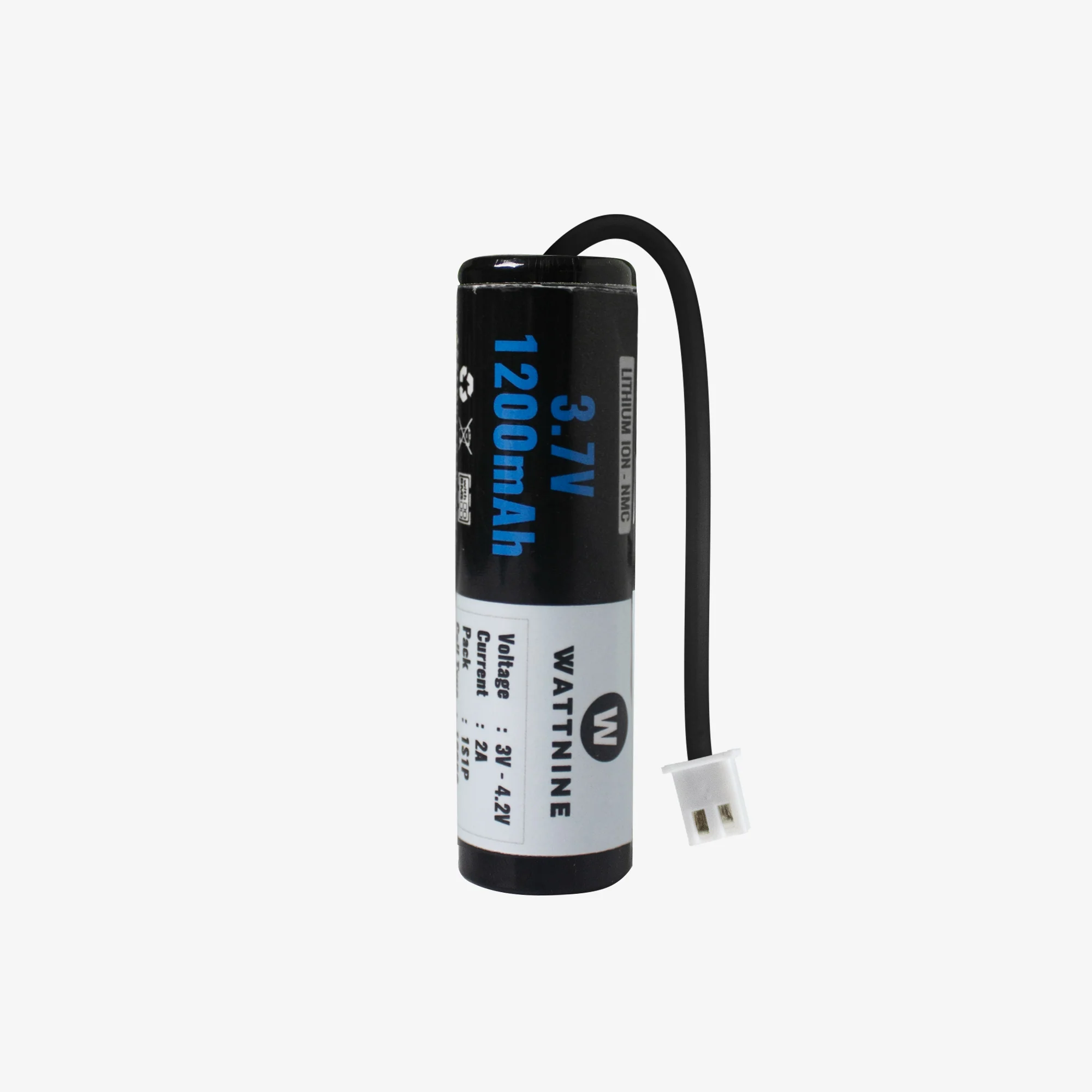 WATTNINE® 3.7V 1200mAh Lithium Battery Pack with 1 year warranty