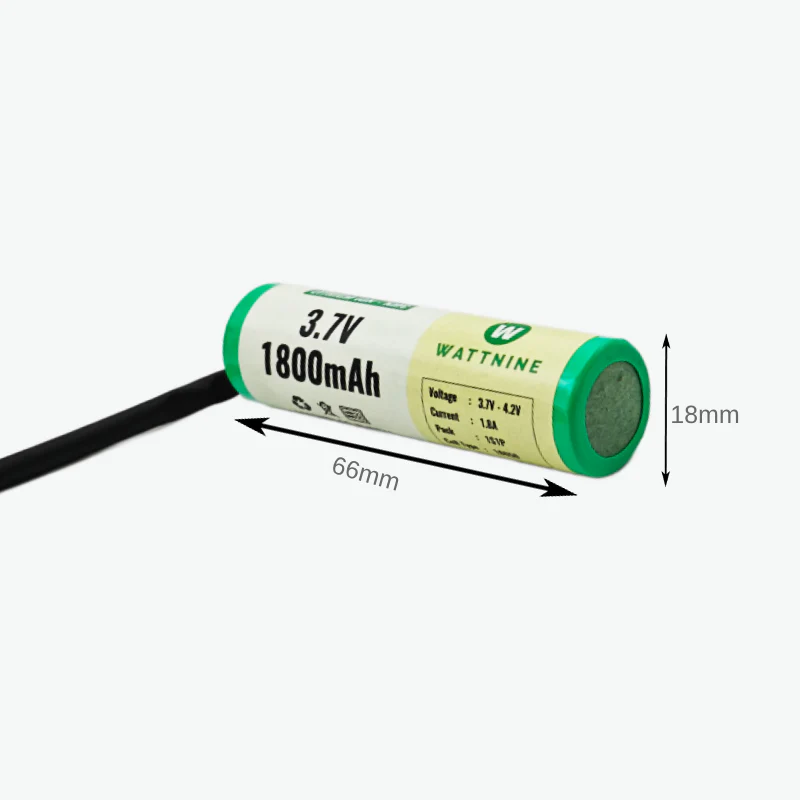 WATTNINE® 3.7V 1800mAh Rechargeable Lithium Battery Pack with Warranty - Image 3