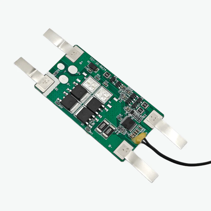 3S 10A Lithium Battery Protection BMS Module with Nickel Strip for 3.7V NMC cells