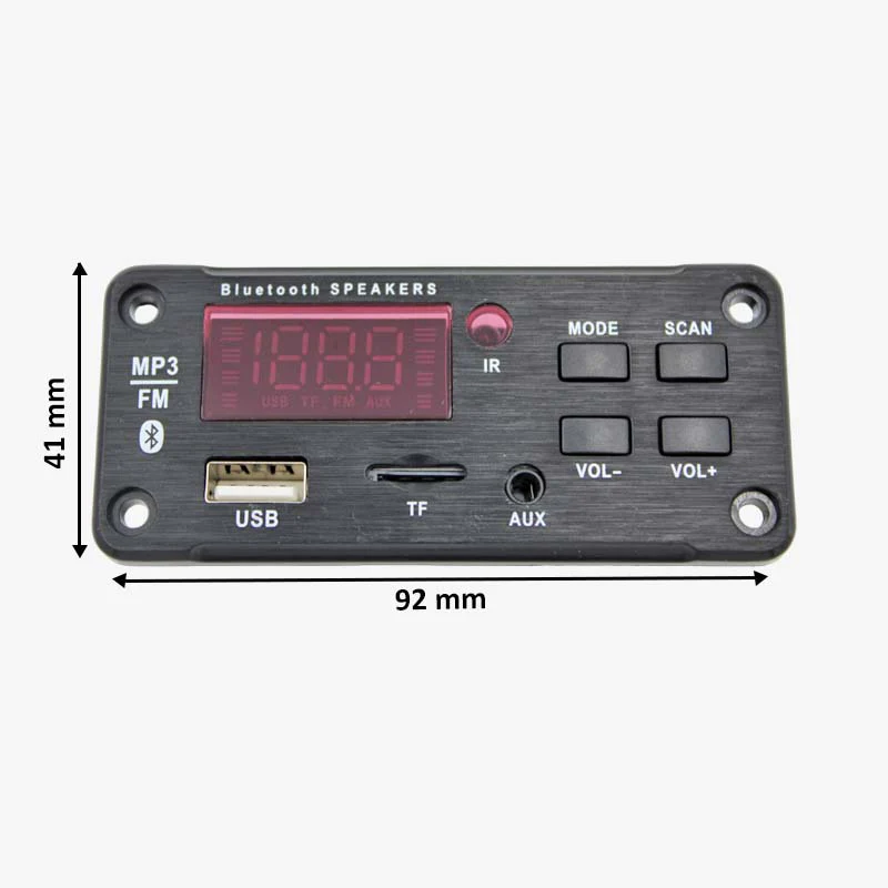 12V Bluetooth 5.0 MP3 Player WMA Decoder Board Module with Remote Control Power Amplifier Dual Channel 25W+25W - Image 2