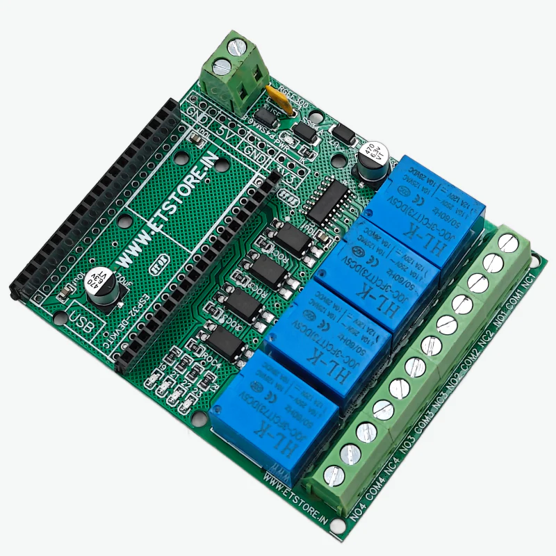4 Channel Relay Board for 38 Pin ESP32 5V Module
