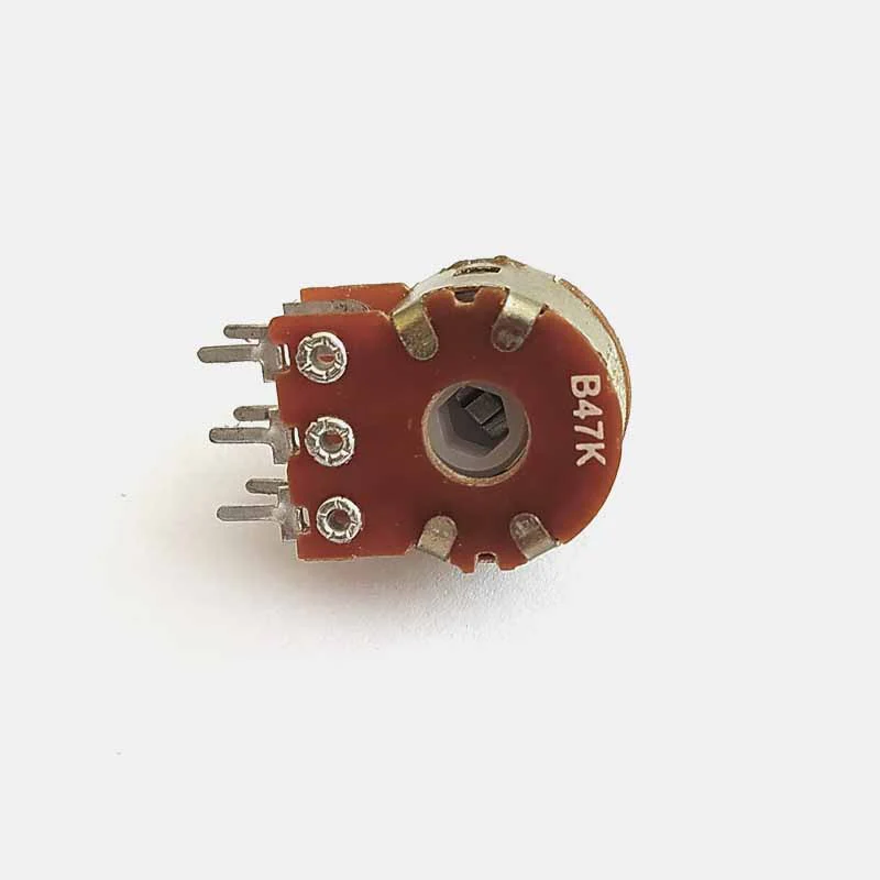 47K Ohm Dual Gang Rotary Potentiometer - Large 6 Pin Potentiometer - Image 2