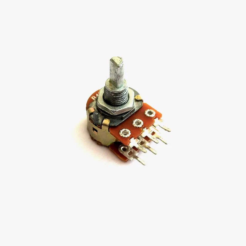 47K Ohm Dual Gang Rotary Potentiometer - Large 6 Pin Potentiometer - Image 3