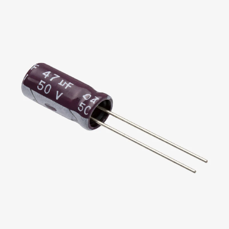 47uF 50V Aluminum Radial Electrolytic Capacitor - Through Hole Package - Image 2