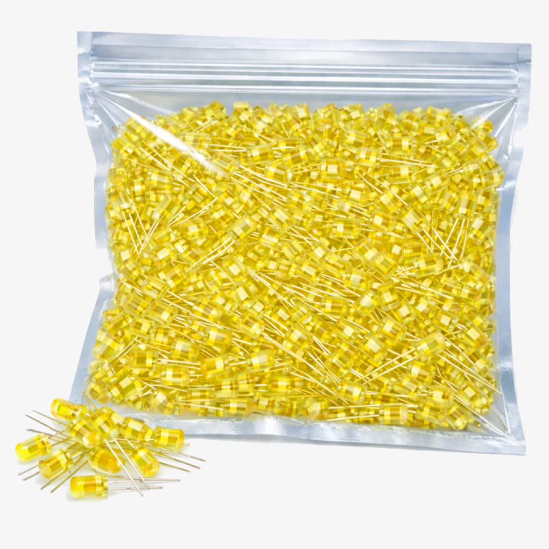 5mm Yellow LED 1000pcs Pack - High Brightness Through Hole Indicator Light - Image 2