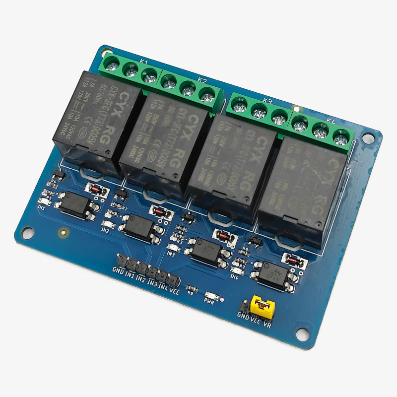 5V/3.3V Four Channel 10A Isolated Relay Module - Image 3