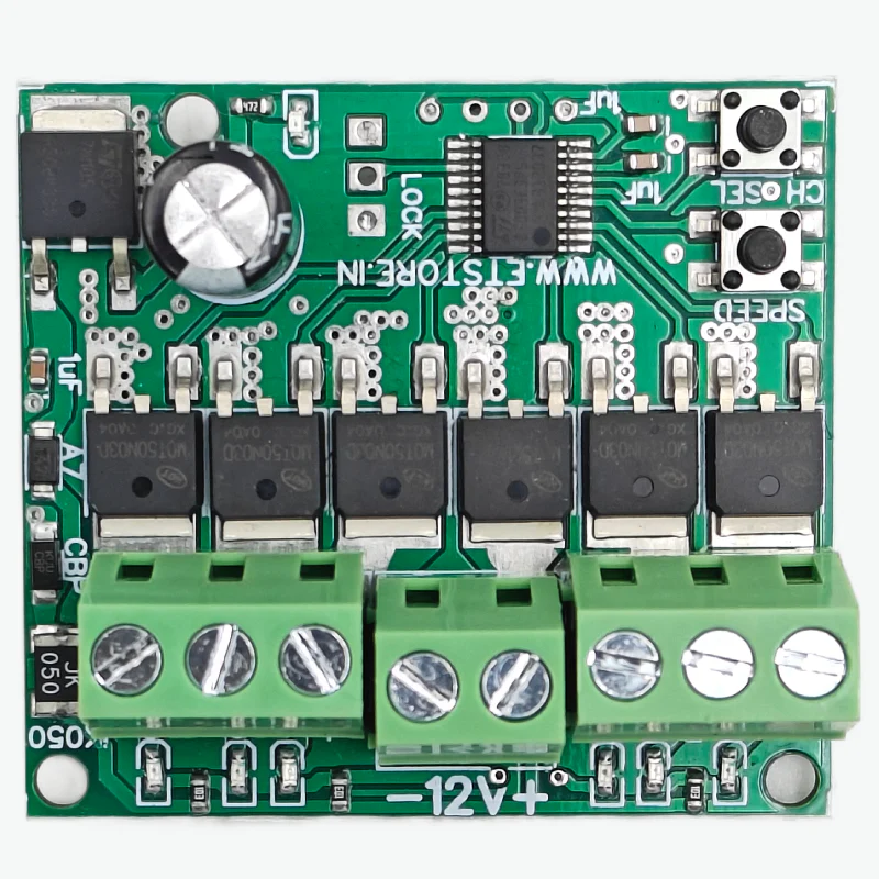 6 DC Light Chaser 7-15v 15A with 25 Design, Mode and Speed Control - Image 2