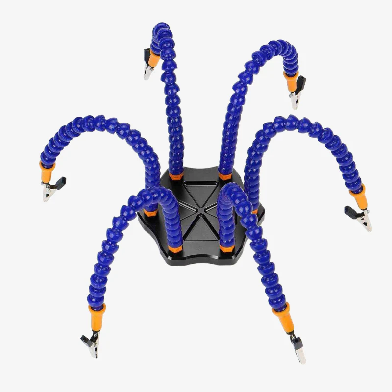 6 Flexible Arms Soldering Station With Swiveling Alligator Clips - Image 2