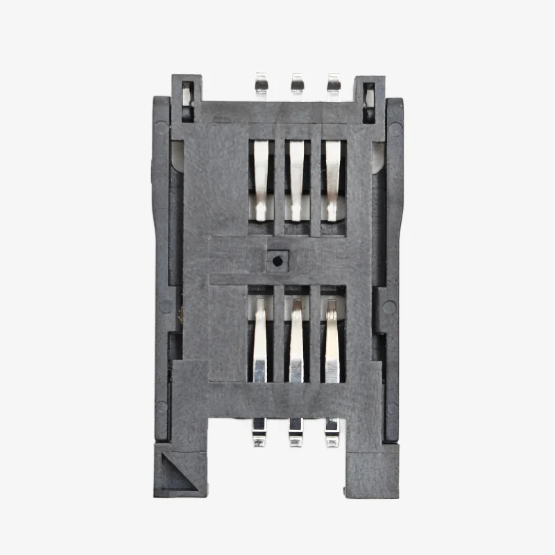 6 pin Flip Open SIM Card Holder - Hinge Cover Type - Image 4
