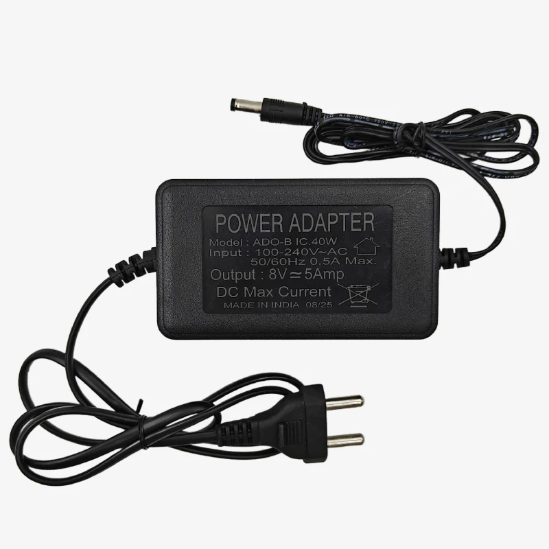 8V 5A Power Supply Charger - 40W SMPS Adapter - Image 2