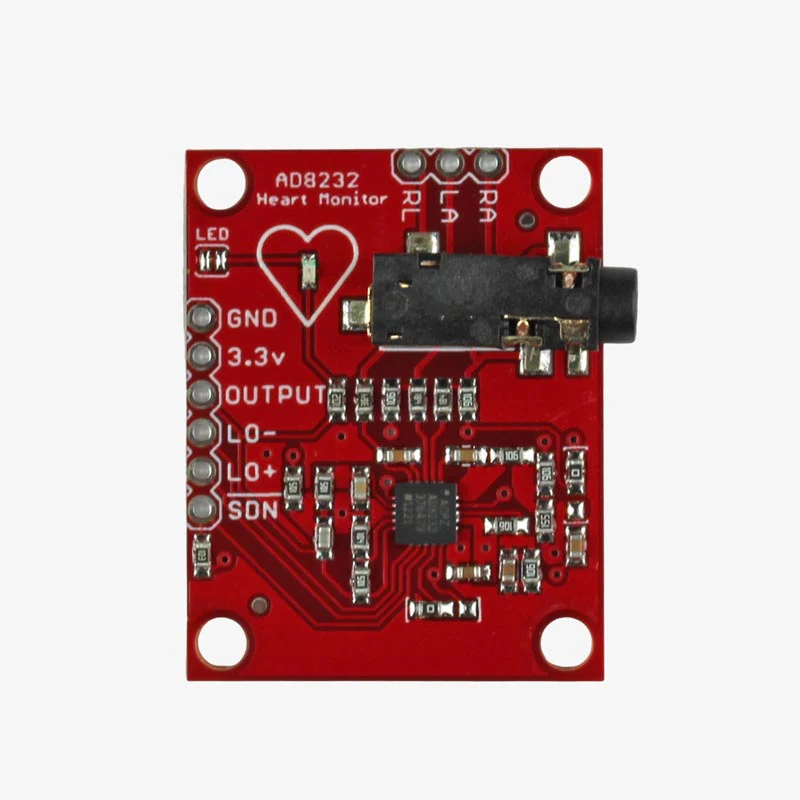 AD8232 ECG Heart Rate Monitor Sensor Module with ECG Cables & Electrodes - Image 3
