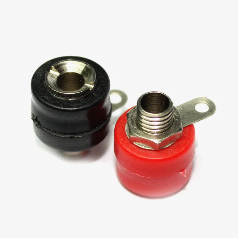 Banana Plug 4mm Female Socket Connector (Red & Black Pair) - Image 2