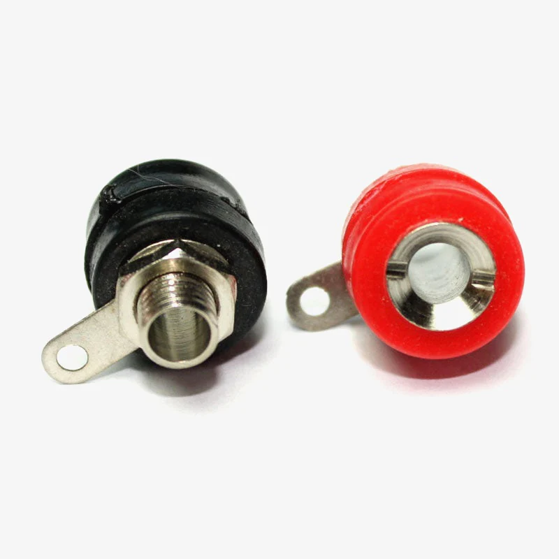 Banana Plug 4mm Female Socket Connector (Red & Black Pair) - Image 3