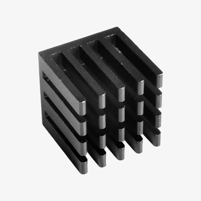Black Aluminium Heatsink for Raspberry Pi (With adhesive tape) - 14x14x11 mm - Image 3