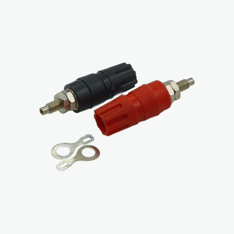 4mm Banana Plug Female Panel Mount Terminal - 15A 250V AC (Red & Black Pair)