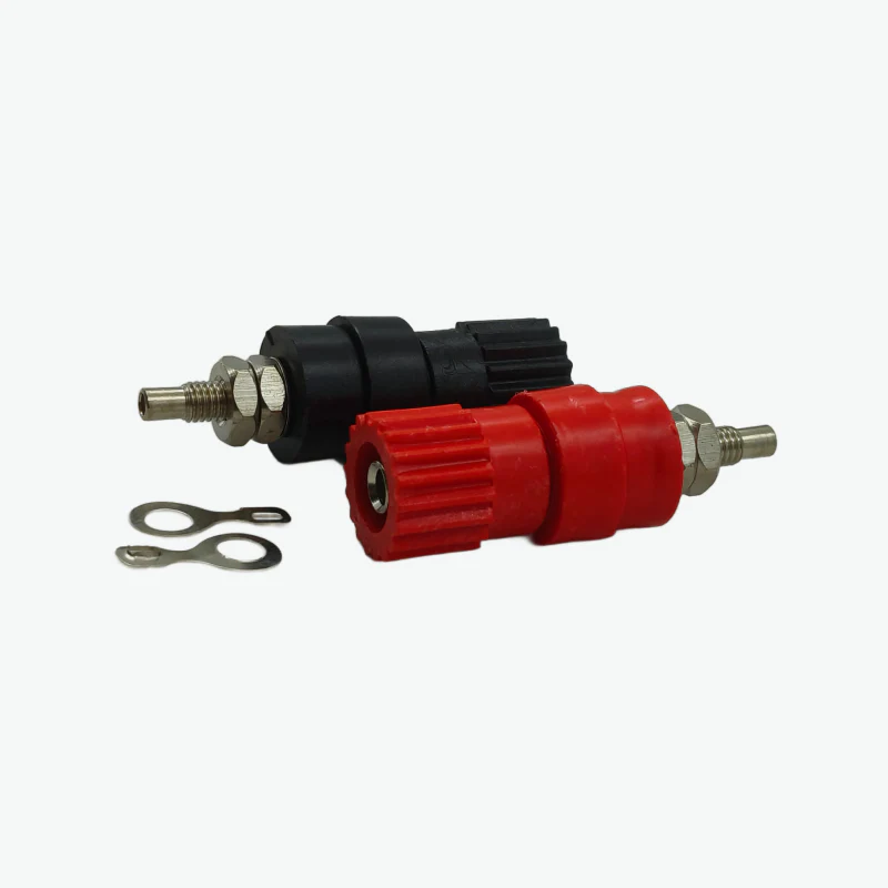 4mm Banana Plug Female Panel Mount Terminal - 30A 250V AC (Red & Black Pair) - Image 2