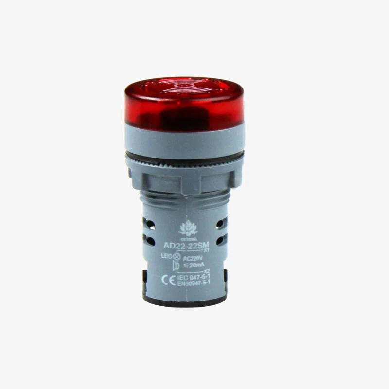 RED AC DC 220V AD16-22SM LED Indicator with Buzzer 22mm - Panel Mount 220V - Image 5