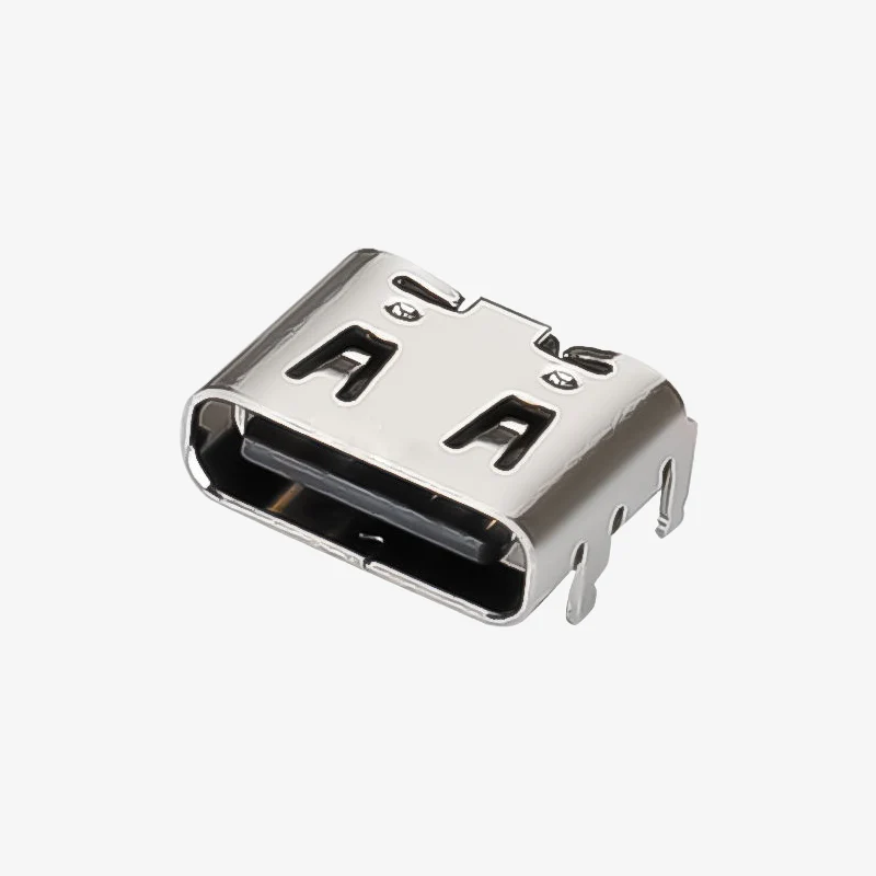 C-Type Female USB Port Plug - 6-Pin SMD SMT Jack Solder Connector - Image 2