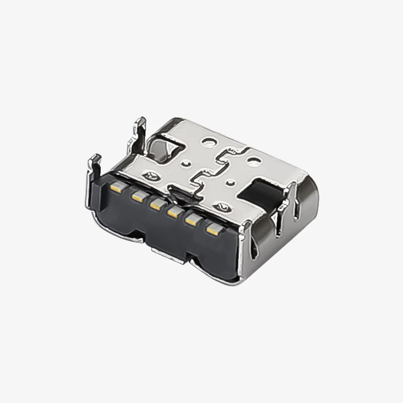 C-Type Female USB Port Plug - 6-Pin SMD SMT Jack Solder Connector - Image 3