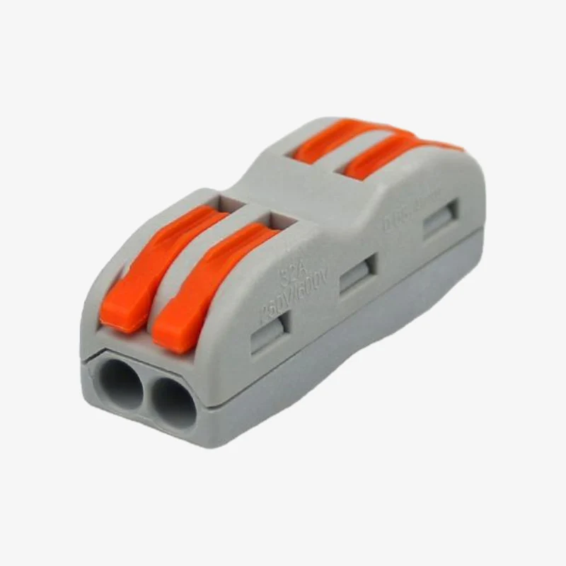 CH-812 0.08-2.5mm² SPL-2 Pole Wire Connector with Spring Lock Lever for 2-Wire Line Connection - 220V, 32A - Image 2