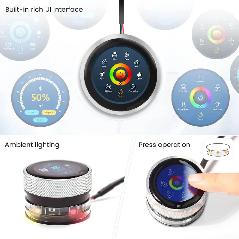 Elecrow CrowPanel 1.28 Inch ESP32 Round Touch Display with Rotary Encoder 240×240 IPS Screen - Image 3