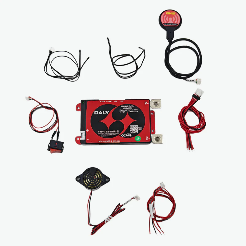 DALY Smart BMS LiFePo4 4S 12.8V 100A Battery Management System with UART, CAN, RS485 and Bluetooth Communication Support