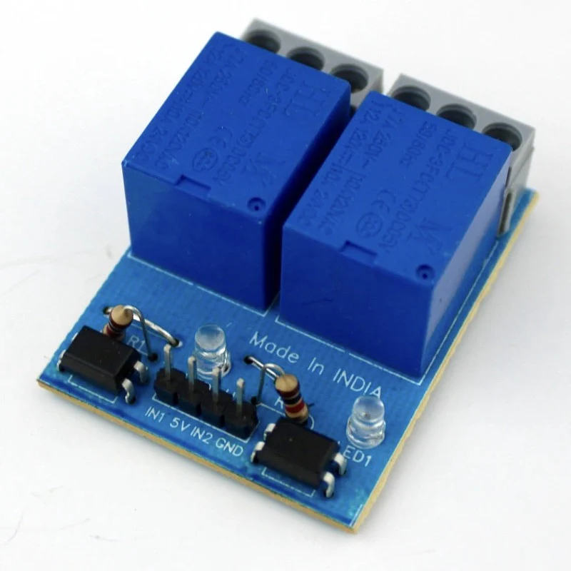 Dual Channel 5V Relay Module - Made in India - Image 3