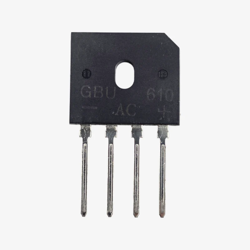 GBU610 6A 1000V Single Phase Bridge Rectifier Module - Inline 4-Pin Package