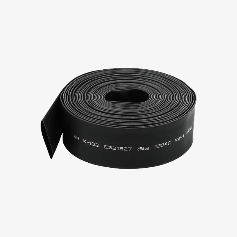 Heat Shrink Sleeve Tube Flat - 9 mm Diameter - Black - 1 meter