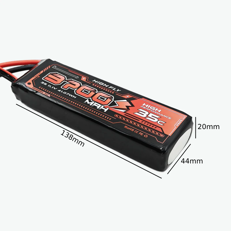 HIGH FLY 11.1V 3700mAh 3S 35C Lithium-Polymer Rechargeable Battery - Image 3