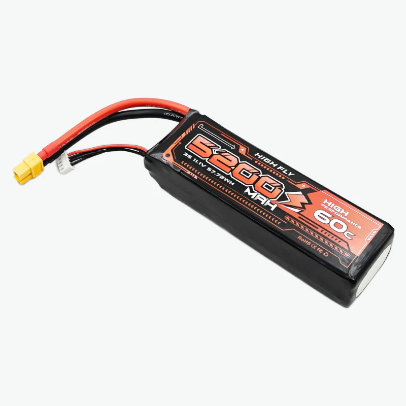 HIGH FLY 11.1V 5200mAh 3S 60C Lithium-Polymer Rechargeable Battery