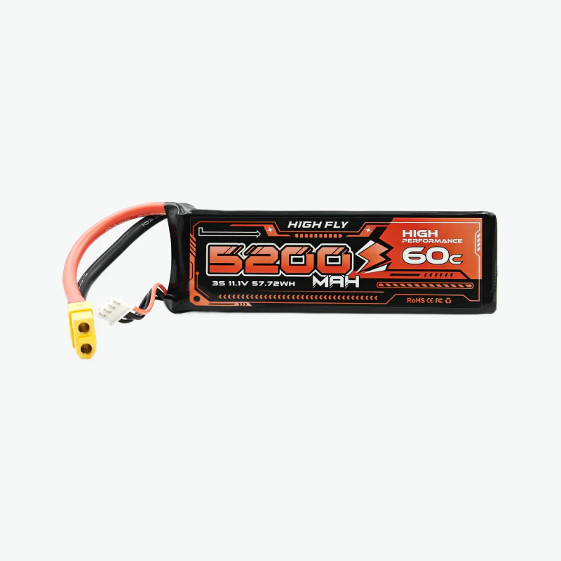 HIGH FLY 11.1V 5200mAh 3S 60C Lithium-Polymer Rechargeable Battery - Image 2