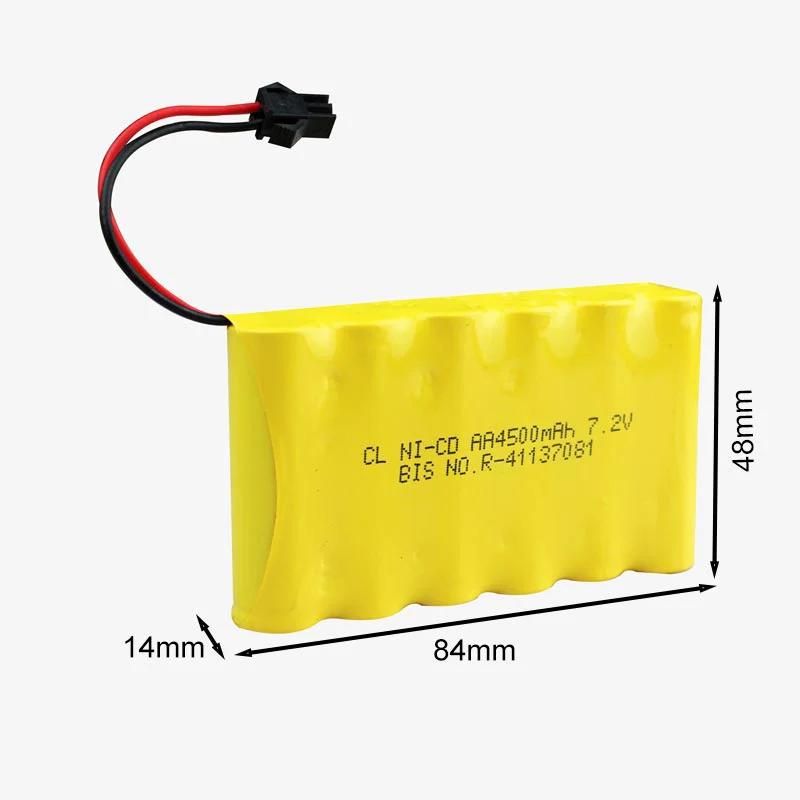 4500mAh 7.2v AA Cell Battery Pack with SM Connector for Cordless Phone, Toys, Car, DIY Project Battery - Image 3